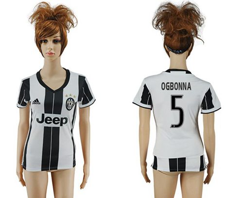 Women's Juventus #5 Dgbonna Home Soccer Club Jersey - Click Image to Close